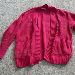 American Eagle Outfitters Vibrant Pink Cardigan